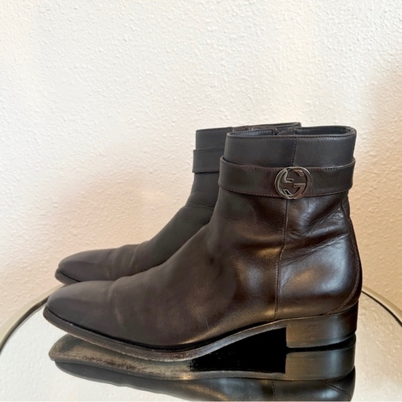 Gucci Gg Interlocking Zip Ankle Boots RETAIL 1,995 - Picture 4 of 8